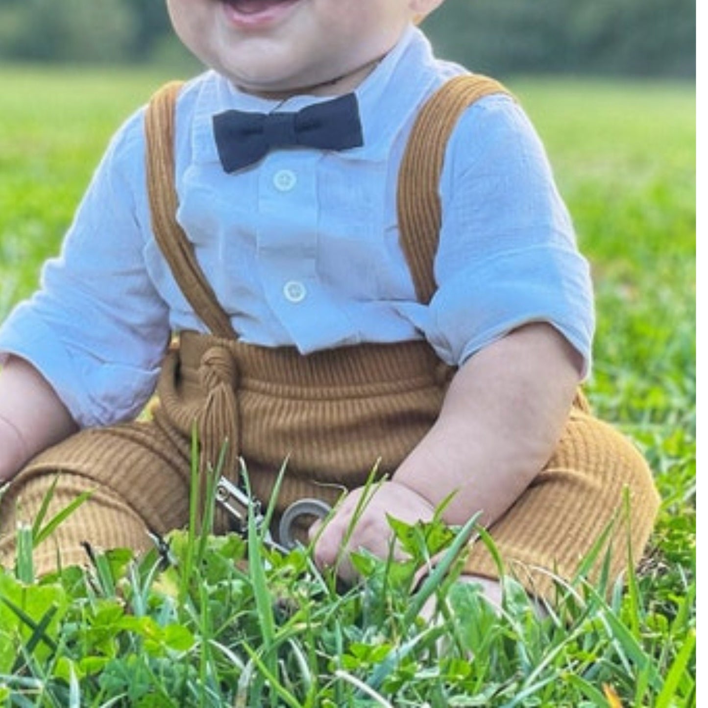 Knotted Waffle Romper baby overalls - Patucia