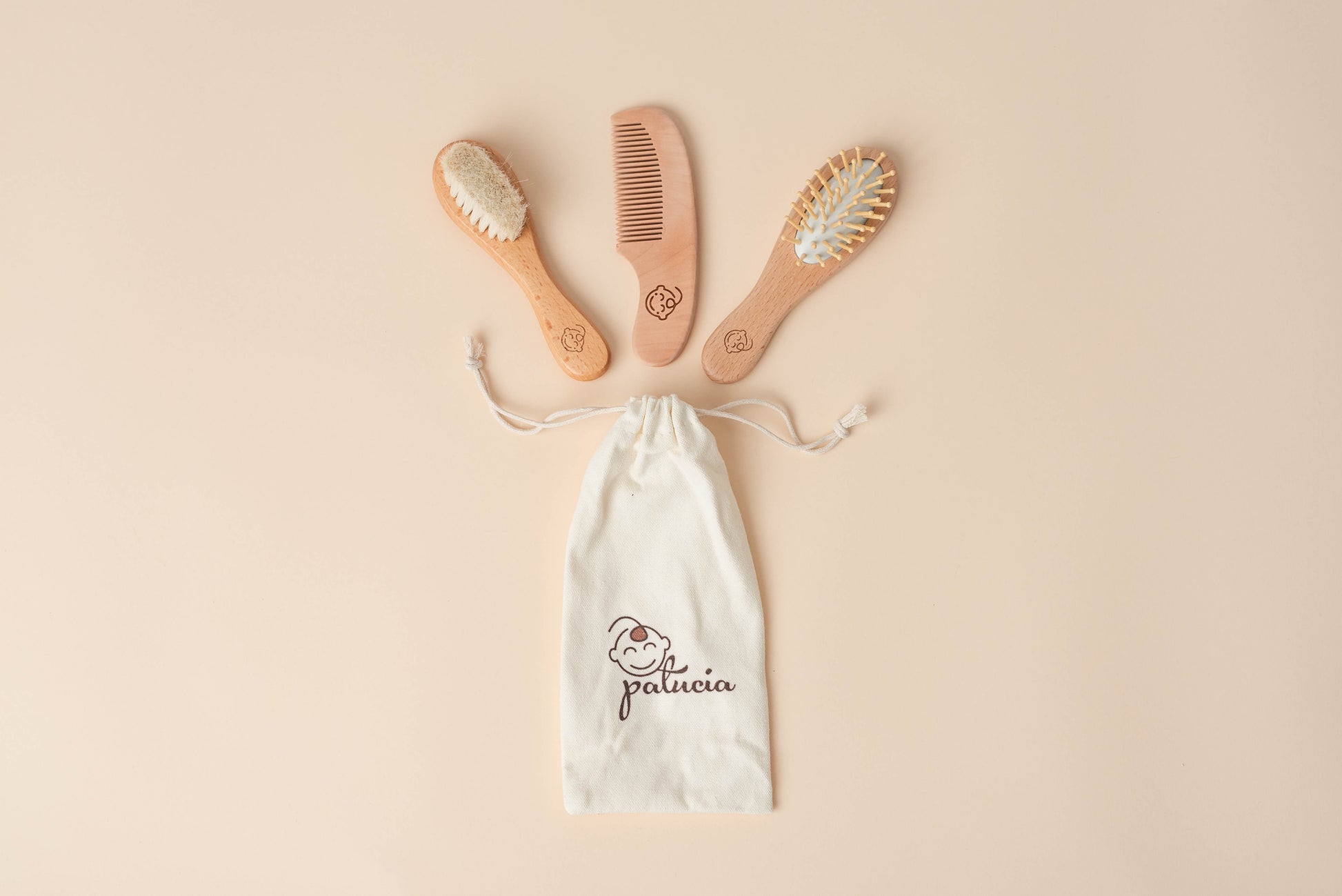 Wooden Baby Brush Set - Patucia