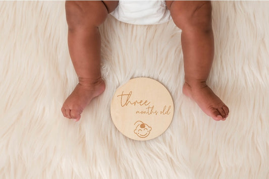 monthly milestone disc baby by month photo prop baby gift baby milestone cards